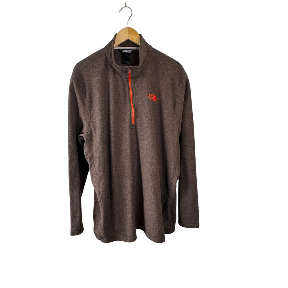 The North Face Brown 1/4 Zip Pullover Fleece Shirt Men's XXL